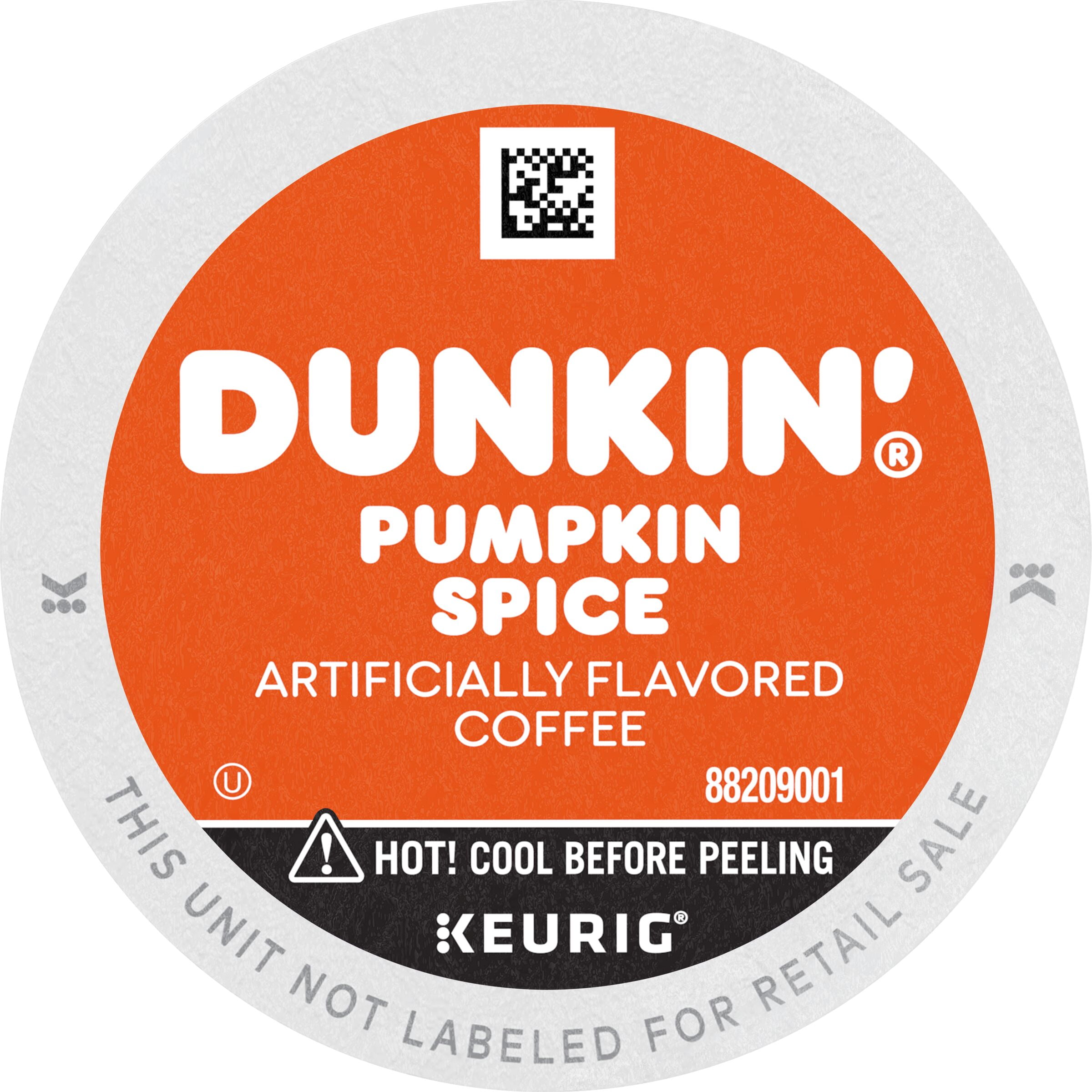 (88 Count) Dunkin' Pumpkin Spice Flavored, Medium Roast K-Cup Coffee Pods