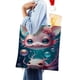 thumbnail image 4 of Axolotl-1 Bolso de tela con estampado de lienzo para mujer, bolsa de compras reutilizable y estética, con cremallera interior, regalo para mujer,40*40cm., 4 of 6