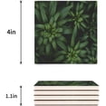 thumbnail image 3 of RYLABLUE Green Leaf Set of 6 Coaster for Drinks, Absorbent Ceramic Stone Coasters Cup Mat with Cork Base for Home Kitchen Room Coffee Table Bar Decor, 3 of 4