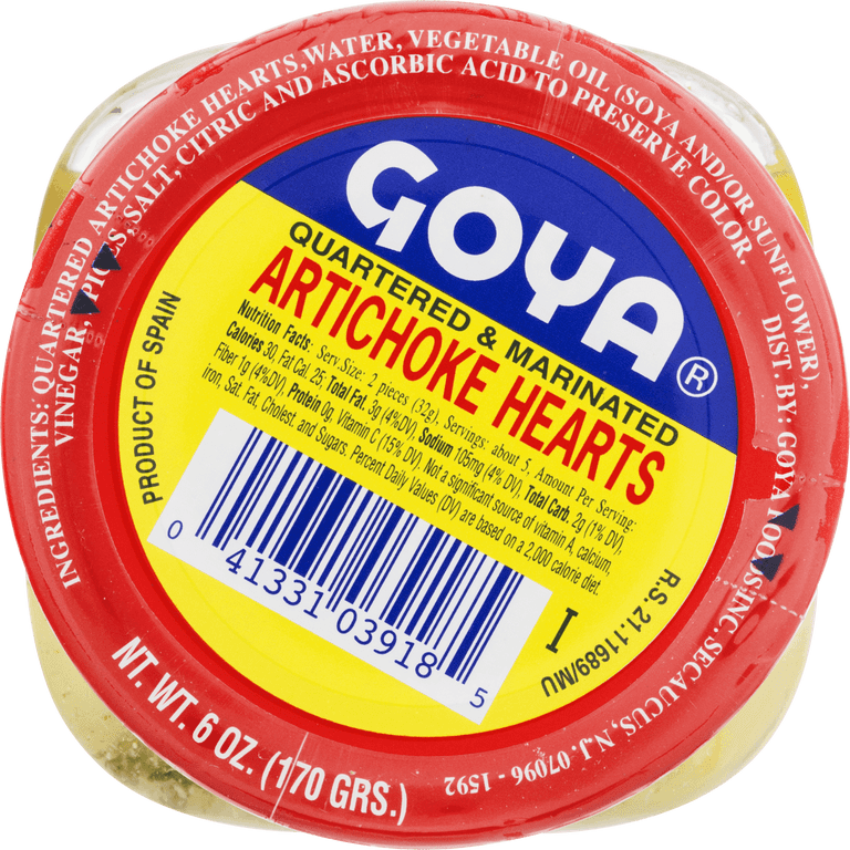 Goya Quartered & Marinated Artichoke Hearts, 6 oz, Product of
