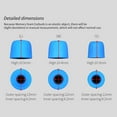 thumbnail image 4 of 3 Pairs KZ Earphone Ear Spare Bass Sound Pads Noise Isolation In-ear Comfortable Earbuds Removable Replacement Soft Headphone Spare Replacing Blue, 4 of 8