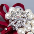 thumbnail image 3 of Flores Artificiales para Boda Hombre Novio Boutonniere Ramillete de Flores de Graduación Vino rojo Gloria Ramillete de ramo de novia, 3 of 9