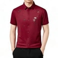 thumbnail image 1 of MDUKONU Chemise Élégante pour Homme Coupe Régulière Résistante aux Plis Chemise Classique Vin G, 1 of 6