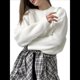 thumbnail image 2 of Suéter de Punto Holgado con Cuello Redondo y Color Liso para Mujer, Ideal para Otoño e Invierno. L, 2 of 10