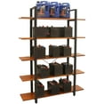 thumbnail image 5 of CONSDAN Industrial Bookshelf, 5 Tier Free Standing Units 70" H, Real Poplar Rustic Bookcase, 5 of 5