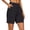 Black, variant on Dressy Linen Shorts for Women High Waist Tummy Control Summer Shorts with Pockets Business Office Work Dress Shorts with Button Design