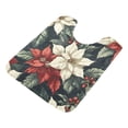 thumbnail image 7 of Yayeee Bath Rug for Bathroom Floor Non Slip Contour Fluffy Soft Absorbent Mat, 20"x24", White Christmas Leaves, 7 of 7