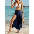 thumbnail image 3 of Eytino Women's Swimsuit Cover Up High Slit Sarong 2025 High Waisted Maxi Beach Skirt Bathing Suit Bottom Swim Coverup Blue 2XL, 3 of 7