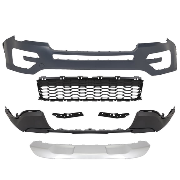 COMPLETE FRONT BUMPER UPPER & LOWER FOR 2016 2017 FORD EXPLORER 6PCS