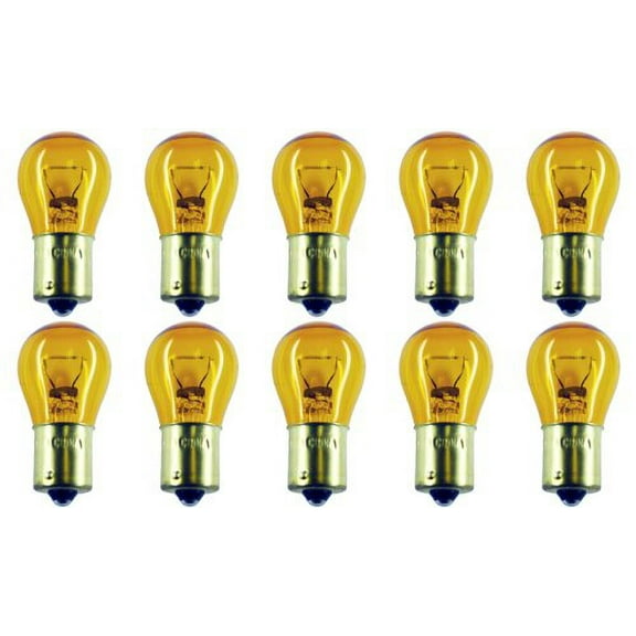 CEC Industries #1295NA (Amber) Bulbs, 12.5 V, 37.5 W, BA15s Base, S-8 shape (Box of 10)