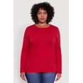 thumbnail image 2 of Women's Plus Size Long Sleeve Crew Neck Tee, 2 of 5