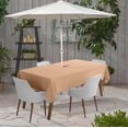 thumbnail image 2 of Vargottam Indoor/OutdoorTablecloth58" x 58" Inch Square Tablecloth with Umbrella Hole & Zipper, Waterproof Patio Table Cloths, Spring/Summer Table Covers for Backyard /BBQs -Light Peach, 2 of 6