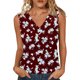 thumbnail image 1 of Mujeres sin mangas Tops verano no posicionado impreso rayas V-cuello capa base blusa casual, Mujeres V-cuello de verano Tops, 1 of 6