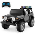thumbnail image 1 of Gymax 2 Seater Ride On Truck Car 12V Licensed Toyota FJ40 RC w/ Laser Light & Music Black, 1 of 10