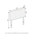 thumbnail image 5 of Furinno Roanne Upholstered Tufted Headboard, Denim, Twin, 5 of 6