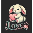 thumbnail image 6 of Bunny Love Women's Black Crew Neck Short Sleeve Crop Tee-Medium, 6 of 7