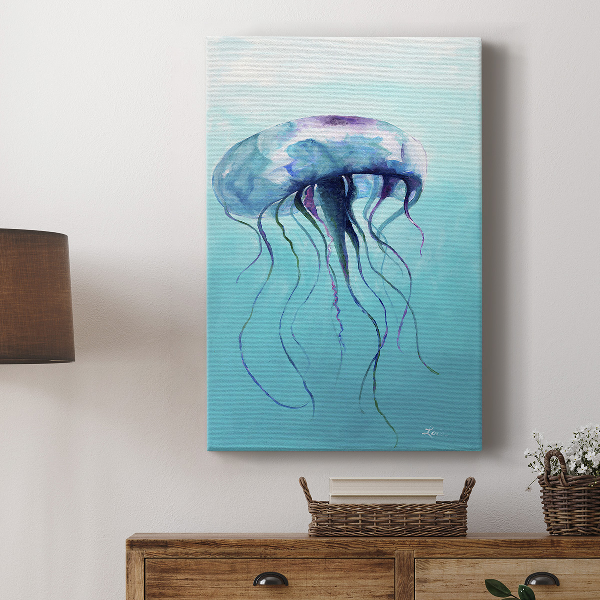 Jelly Fish Premium Gallery Wrapped Canvas - Ready to Hang