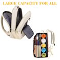 thumbnail image 4 of Mochila para portátil MATEIN Beige 15.6 pulgadas con puerto USB resistente al agua, 4 of 9