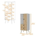 thumbnail image 6 of Miekor Furniture Chase White and Macadamia 2-Drawer Tall Dresser BS6753, 6 of 6