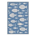 thumbnail image 3 of GENIMO 2'x3' Area Rug for Entryway, Machine Washable Non Slip Low Pile Indoor Door Mat for Front Door Kitchen Bathroom, Soft Animal Print, Dusty Blue, 3 of 5