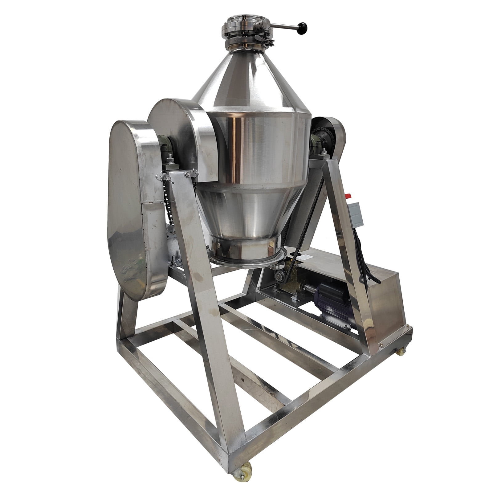 30L Drum Mixer Dry Powder Blender 360° Rotation Drum Particle Mixing Machine 110V