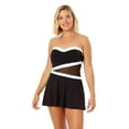 thumbnail image 4 of Women's Mesh Around Paneled Strapless Mesh Swim Dress, 4 of 7