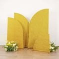 thumbnail image 4 of Efavormart Set of 4 Gold Chiara Backdrop Stand Covers Shimmer Tinsel Finish, Fitted Covers For Half Moon Wedding Arches - 2.5ft, 5ft, 6ft, 7ft, 4 of 11