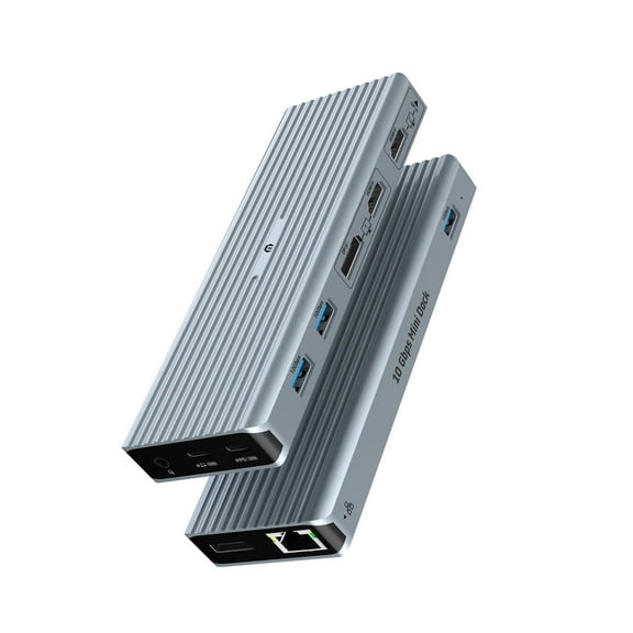 Universal Laptop Docking Station for M1/M2 MacBook Pro/Air, 11-in-1 3xUSB 3.1 10 Gbit/s Triple Display Docking Station (2 4K HDMI, 2 DP, 100W PD, Ethernet, Audio) Type-A/Type-C Docks