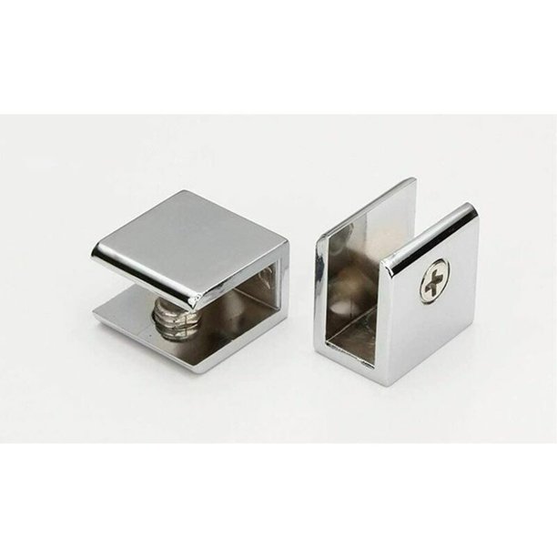 Shelf Bracket 2 Pieces Glass Support Clamp, Fixing Adjustable Glass