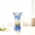 thumbnail image 5 of SUYOLL Gradient Embossed Glass Vase Scalloped Rim Thick Clear Glass Vase Floral Vase For Home Centerpiece Wedding Living Room Dining Table Party Decor Housewarming Gift, 5 of 6