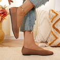 thumbnail image 7 of Tawop Women's Shoes Womens Dress Shoes Work Shoes Flats Pointy Toe Casual Dress Brown 5.5, 7 of 7