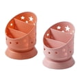 thumbnail image 2 of Juego de portalápices Yuyangstore soporte para brochas de maquillaje 3 ranuras Color naranja, 2 of 4