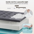 thumbnail image 5 of Poshby Queen Size Dual Layer 3 inch Mattress Topper,2 inch Gel Memory Foam and 1 inch Cooling Pillow Top Mattress Pad Cover for Back Pain,Gray, 5 of 9