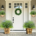 thumbnail image 2 of Zukuco 8 Bundles Artificial Plants Outdoor Faux Lavender Flowers Fake Monkey Grass UV Resistant Plastic Greenery Plants for Garden Home Porch Window Patio Hanging Planter Indoor Decor (Purple), 2 of 7