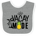 thumbnail image 3 of Inktastic Vacay Mode with Palm Trees Sun and Pineapple Boys or Girls Baby Bib, 3 of 4