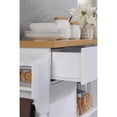thumbnail image 4 of Contemporary Home Living 46.5" White Kitchen Island with Spice Rack and Towel Holder, 4 of 4
