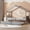 Gray+Solid Wood, variant on HMYG Twin Wooden House Bed with Twin Trundle, Natural