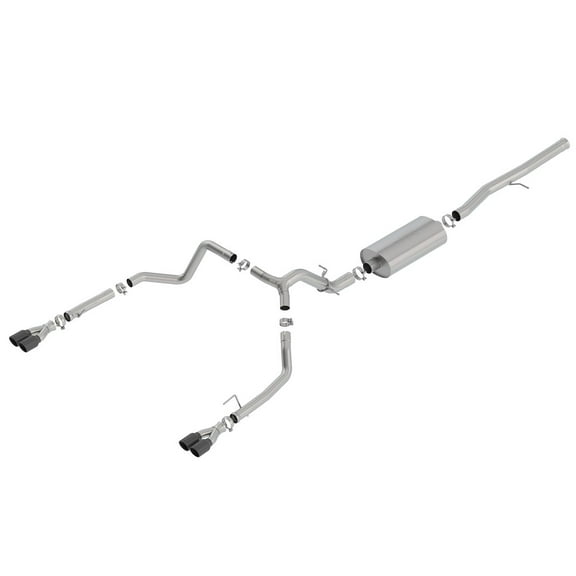 Borla 140772BC SS Cat-Back Exhaust System with Quad Rear Exit for Silverdo & Sierra 1500 2019 Fits select: 2019-2022 CHEVROLET SILVERADO, 2019-2022 GMC SIERRA