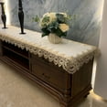 thumbnail image 1 of CHUANK Rectangular Lace Table Runner Doilies Table Dresser Scarf Table Cover for TV Cabinet Dining Room  Wedding  Holiday  Party Table Decor, 1 of 2