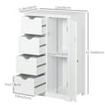 thumbnail image 3 of kleankin Bathroom Storage Cabinet with 4 Drawers and Adjustable Shelf White, 3 of 10