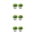 thumbnail image 4 of Guardoinrt 2piece Potted Simulation Plants Adding Beauty And Style To Any Setting Durable Pot Bonsai Ornament Clear white 3Set, 4 of 6