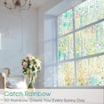 Rainbow Window Privacy Film 3D Stained Glass Decorative Static Cling
