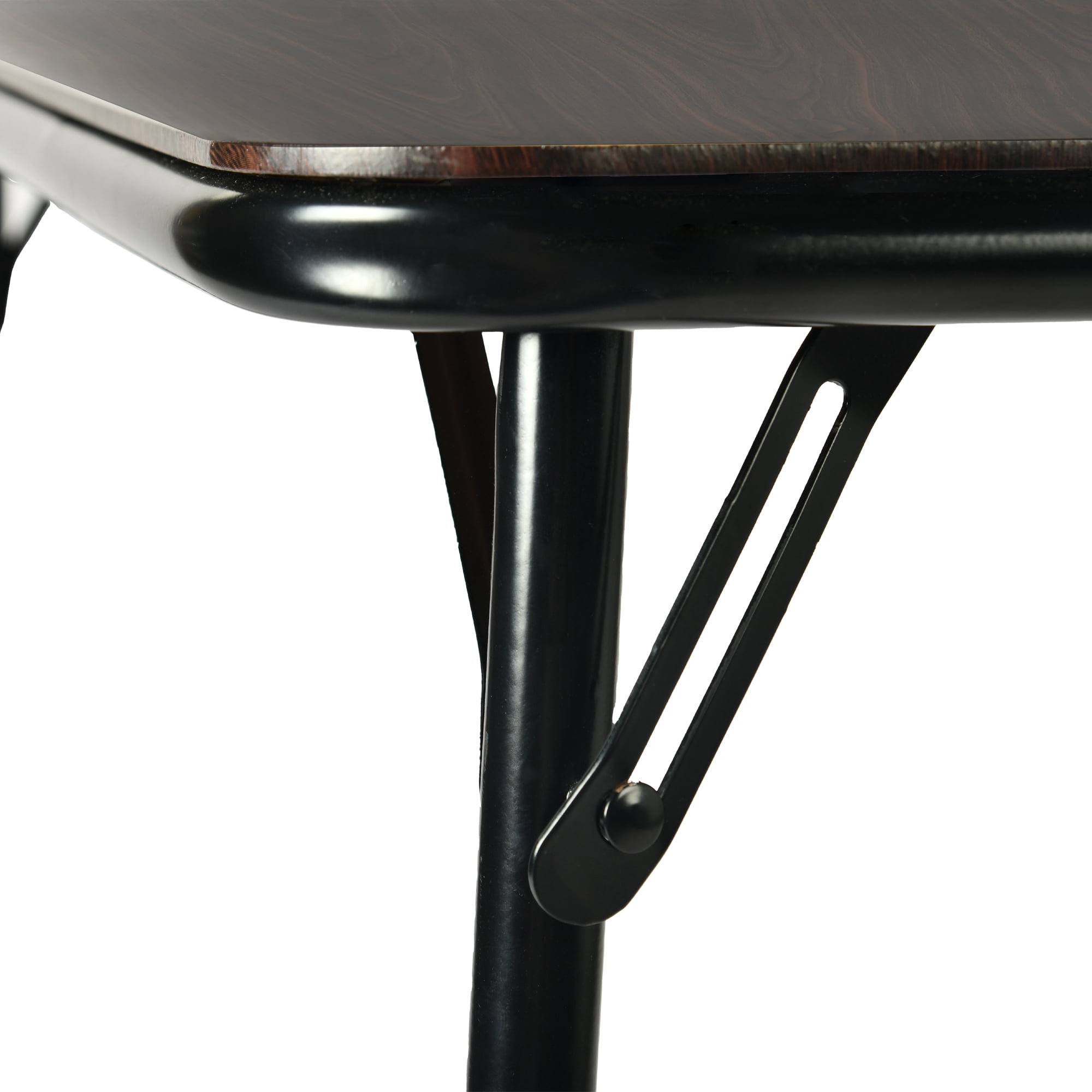 Homy Casa 34" Folding Card Table, Portable Wood Table Top for Party Picnics Games, Walnut