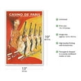 thumbnail image 2 of Paris Casino (Le Casino De Paris) France - Exciting Temptations - Can-Can Dancers - Vintage Cabaret Poster by Pierre O’Kley c.1960s - Master Art Print (Unframed) 13in x 19in, 2 of 4