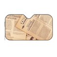 thumbnail image 2 of ZNDUO Car Windshield Sun Shade, Vintage Old Newspaper Pattern Windshield Sun Shade UV Rays and Heat Sun Visor Protector Foldable Windshield Sun Shade, Medium Size, 2 of 8
