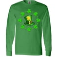 thumbnail image 3 of Inktastic St. Patricks Day Shamrocks and Hat Long Sleeve T-Shirt, 3 of 5