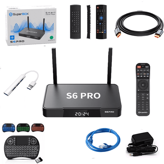 TV Box SuperBox S5 Pro Player with Android 12,Bluetooth,Wi-Fi,1000 Mbps,4GB RAM & 32GB Lifetime Free