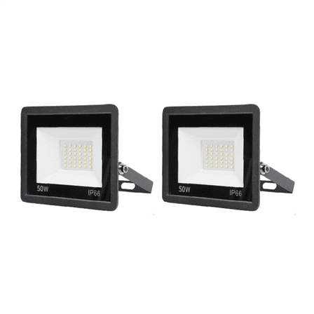 2Pcs Outdoor Security Lights 50W Super Bright PIR LED Light with External Power IP66 Waterproof Floodlight