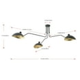 thumbnail image 4 of Aiwen 3-Light Farmhouse Novelty Ceiling Light for Living Room Dining Room Bedroom, 4 of 10