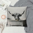 thumbnail image 2 of Orinice Bull Graphic Decorative Throw Pillow Cover for Home Couch Living Room Bed Sofa - Short Plush Material - 1PC 18x18in, 2 of 5